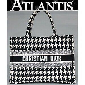 Christian Dior Book Tote Bag Houndstooth